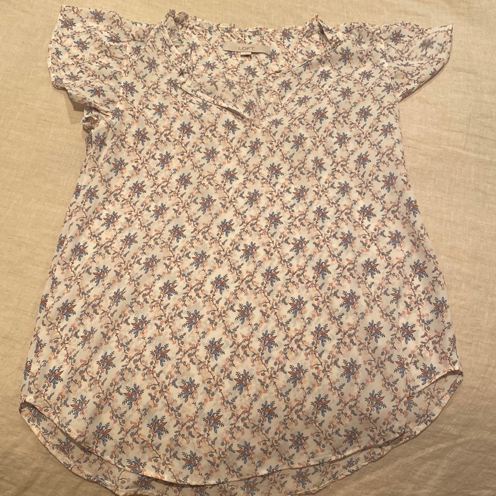 Loft Split Neck Blouse